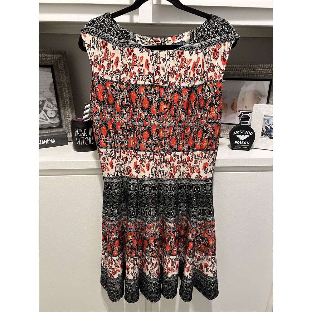 Gabby Skye Womens Floral‎ Printed Sleeveless Work Dress 12 Polyester/Spandex